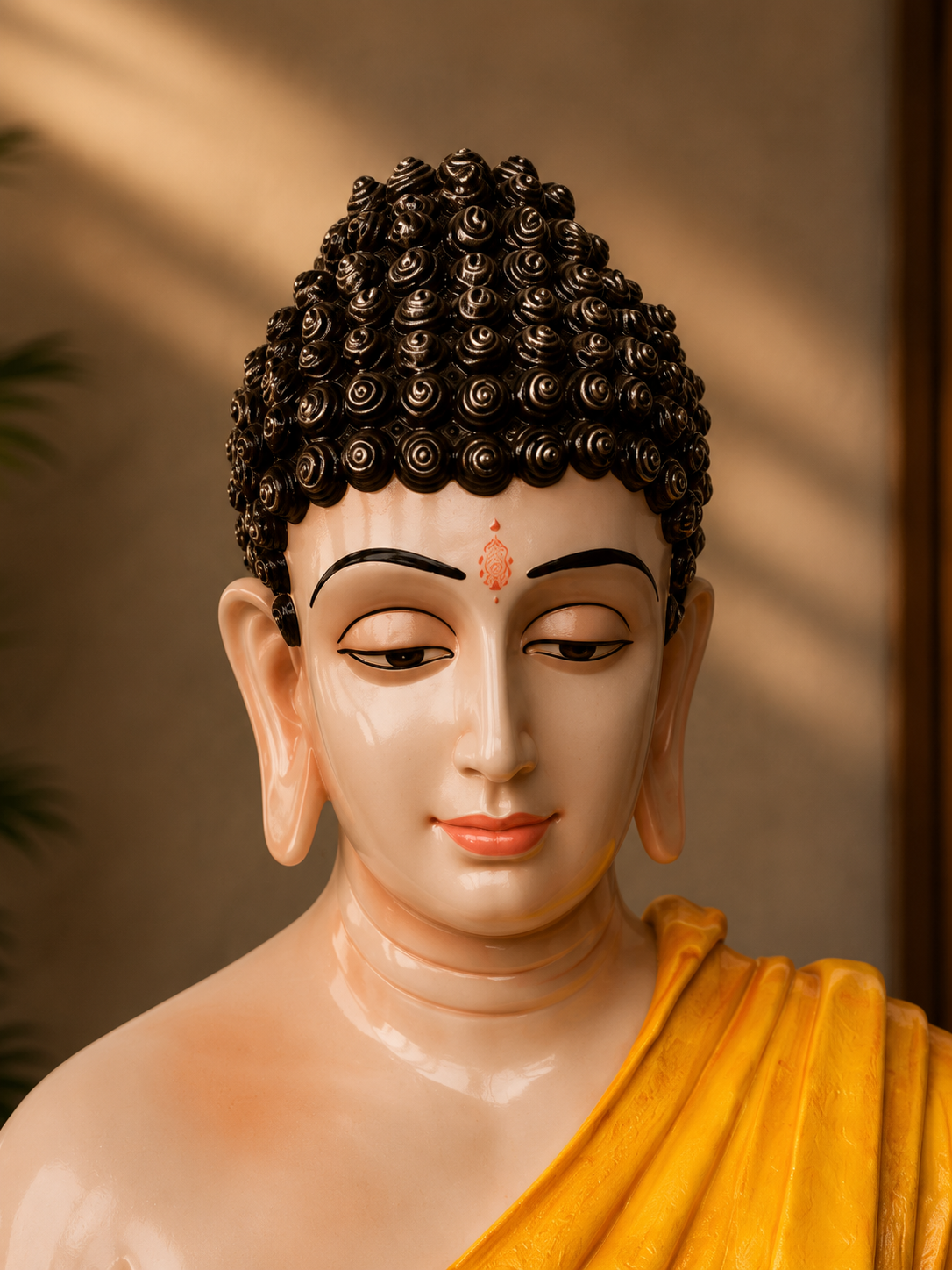 Yellow Buddha Idol Showpiece